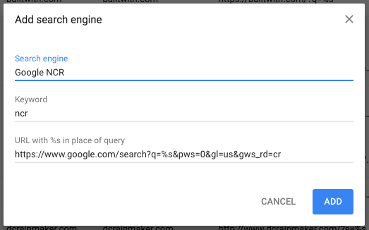 Add search engine