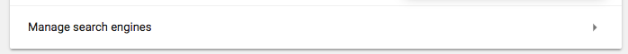 Manage Search Engines